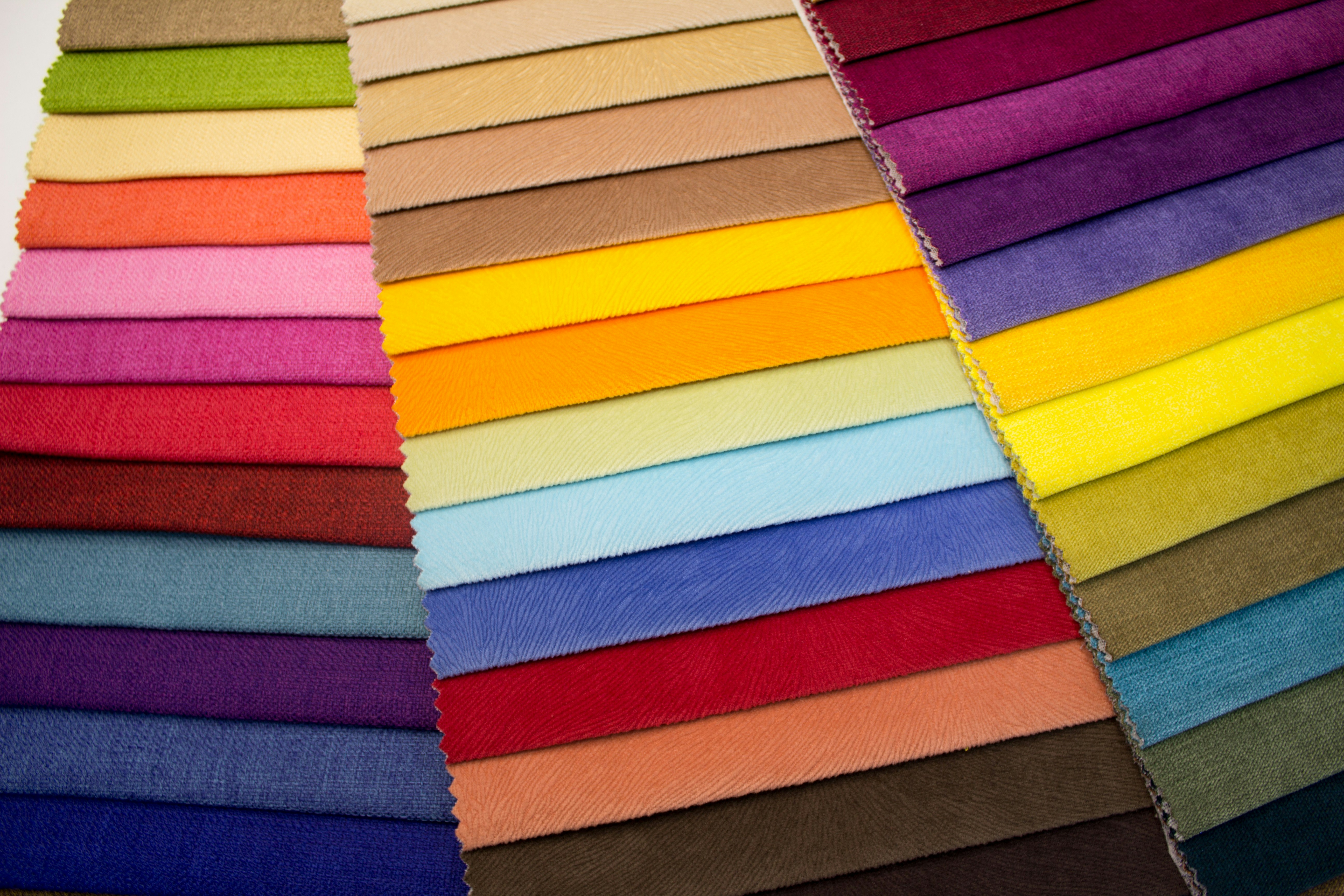 Colourful fabric swatches